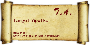 Tangel Apolka névjegykártya